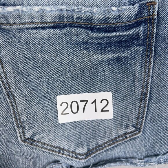 Free People Shorts Womens 26 Distressed Frayed Hem Low Rise Denim Button Fly - Picture 14 of 14